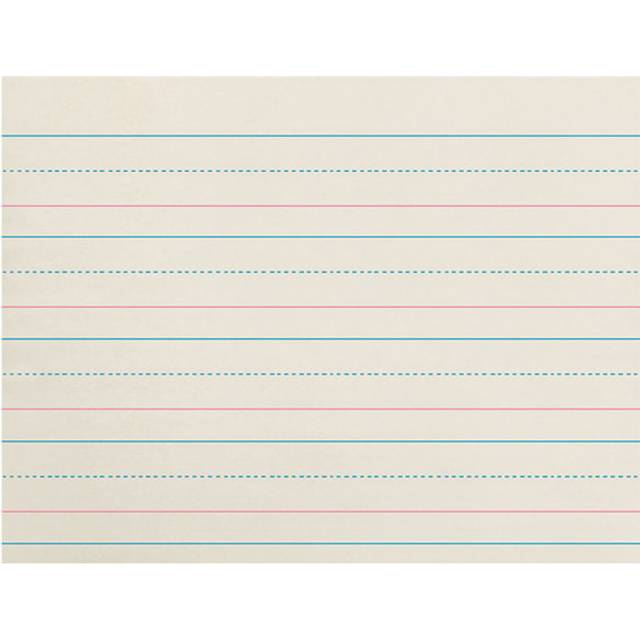 ZanerBloser Newsprint Handwriting Paper  Dotted Midline  Grades PreK & K  11/8 x 9/16 x 9/16 Ruled Long  101/2 x 8  500 Sheets Per Pack  3 Packs