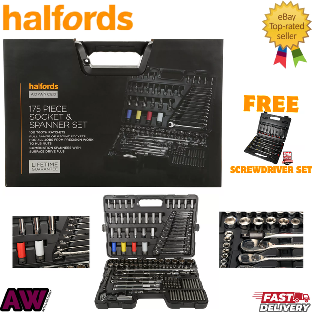 Halfords Advanced 175 Pc Socket & Spanner Set