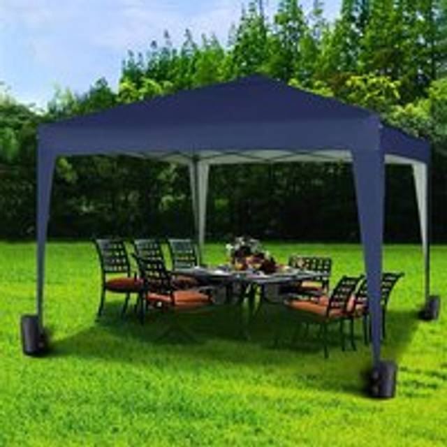 3x3m Pop up Garden Gazebo Party Tent Marquee with Storage Bag - Blue - One Size
