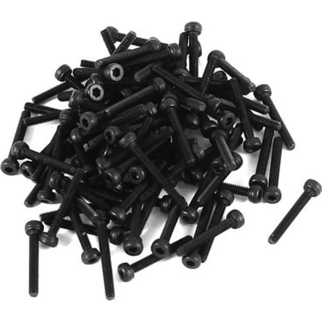 100 Pcs 12.9 Steel Alloy Countersunk Hex Socket Knurled Pan Head Bolt Screw M2x14