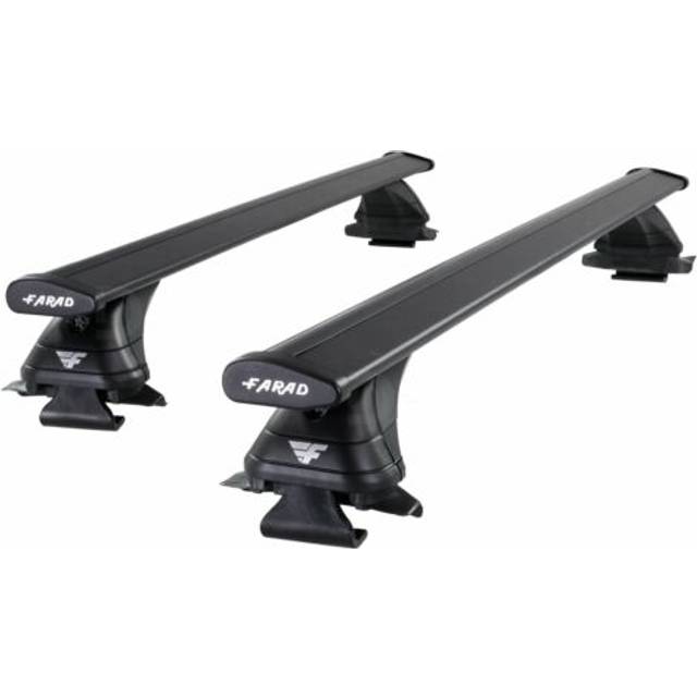 Roof Bars for Jeep Cherokee (KJ) 2002 - 2007 (Open Roof Rails) | Farad Pro Wing Black Aluminium Car Roof Rack