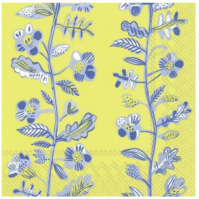 IHR Summer Lime 3-Ply Paper Cocktail Party Napkins
