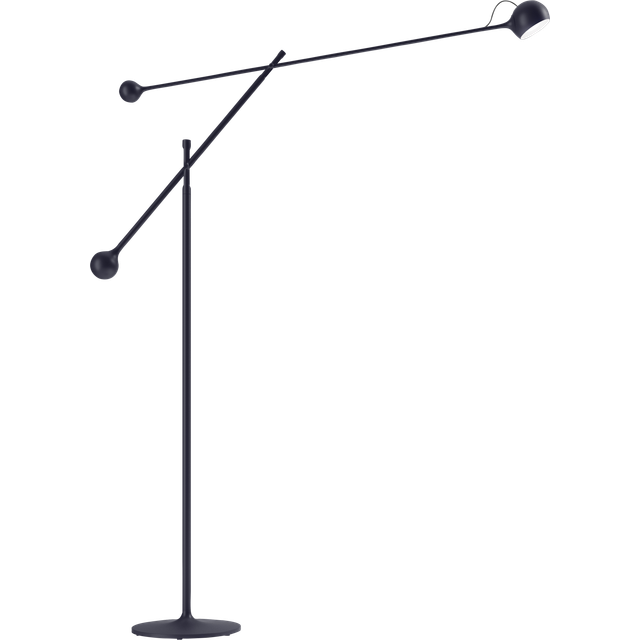 Artemide - IXA LED Floor Lamp - anthrazit/lackiert/LxH 105,3x126,8cm/1x LED 9W/3000K/465lm/CRI 90/dimmbar - anthracite (126.8 x 105.3 x &#8960;10.0cm)