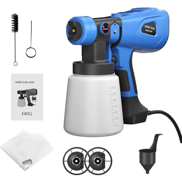 Electric Paint Sprayer Spray Gun 600W Handheld HVLP Wall Fence House Furniture Painting Spraygun with 1000ml Paint Cup