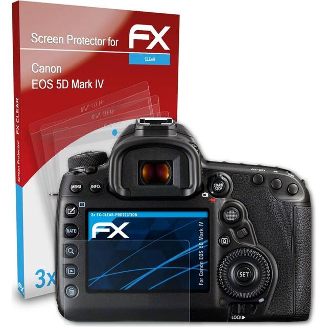 Atfolix 3x Screen Protector For Canon Eos 5d Mark Iv Clear