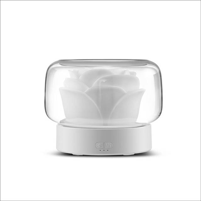 400Ml Flower Air Purification Humidifier Aromatherapy Essential Oil Diffuser with Atmosphere Light for Gift UK Plug