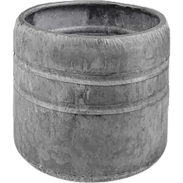 Kruka Zink med rand Ø20/H17 cm - Grå