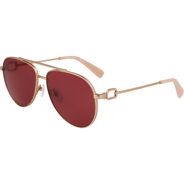Longchamp LO 178S 772, AVIATOR Sunglasses, FEMALE, available with prescription - Gold