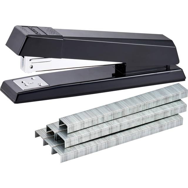 Bostitch Office No-Jam Premium Desktop Stapler  Full-Strip  25 Sheet Capacity  Black