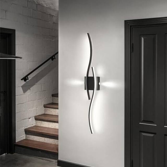 Led Wall Light, Indoor Led Wall Sconce Light, Modern Wave bar LED Wall Lighting Fixtures, Indoor Wall Lamp for Living Room Hallway Bedroom Bedside