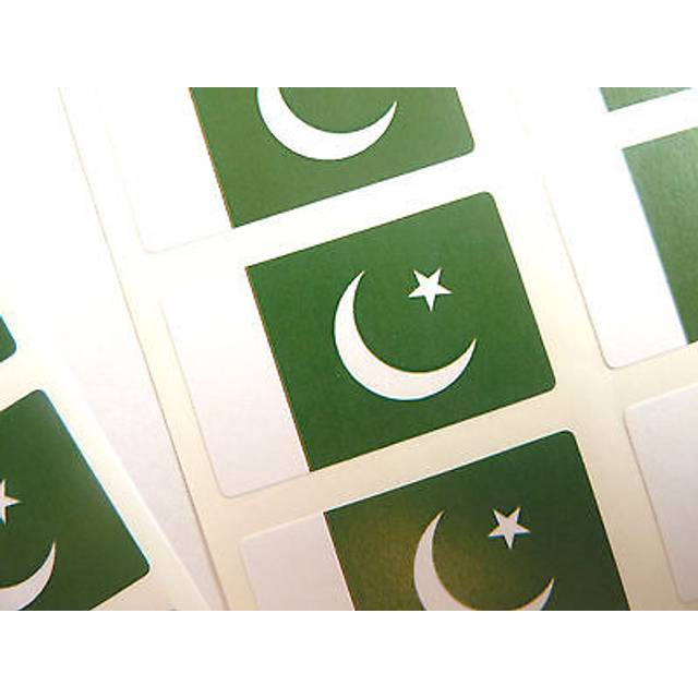 Mini sticker pack, self-adhesive pakistan flag labels, fr206