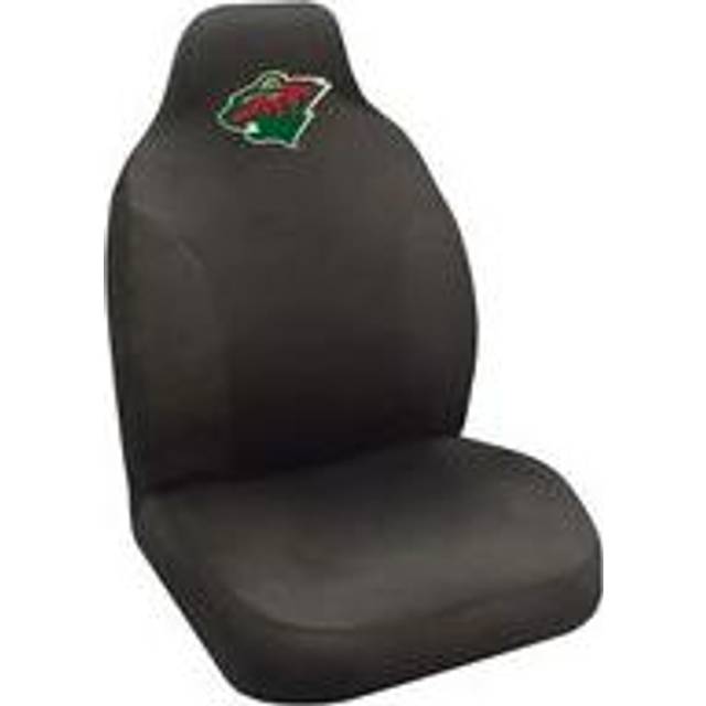 FANMATS 17179 Minnesota Wild Embroidered Seat Cover  Black