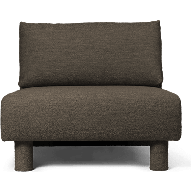 Ferm Living Dase Modul Soffa Center Soft Bouclé/Mörkbrun - Mjuk bouclé, mörkbrun