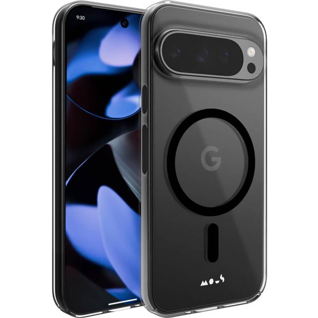Mous Fodral för Google Pixel 9 Pro XL, MagSafe-kompatibelt transparent skal, supertunt med kristallklar och smal design