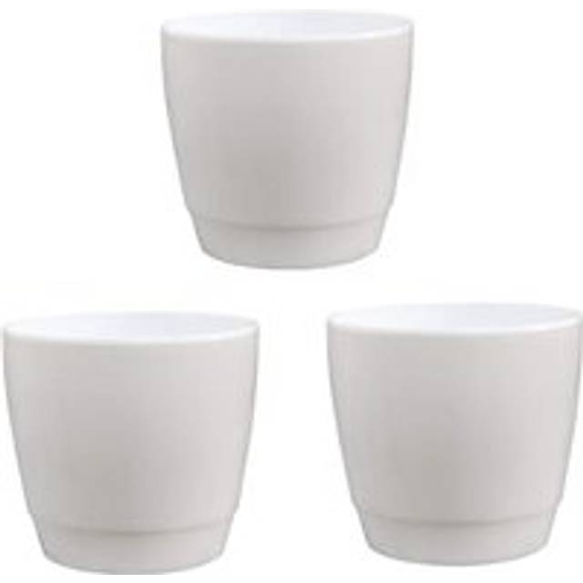 Thompson&morgan - 14cm White Plastic Pot x 3