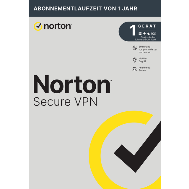Norton Secure VPN 2025, 1 Gerät - 1 Jahr, Download