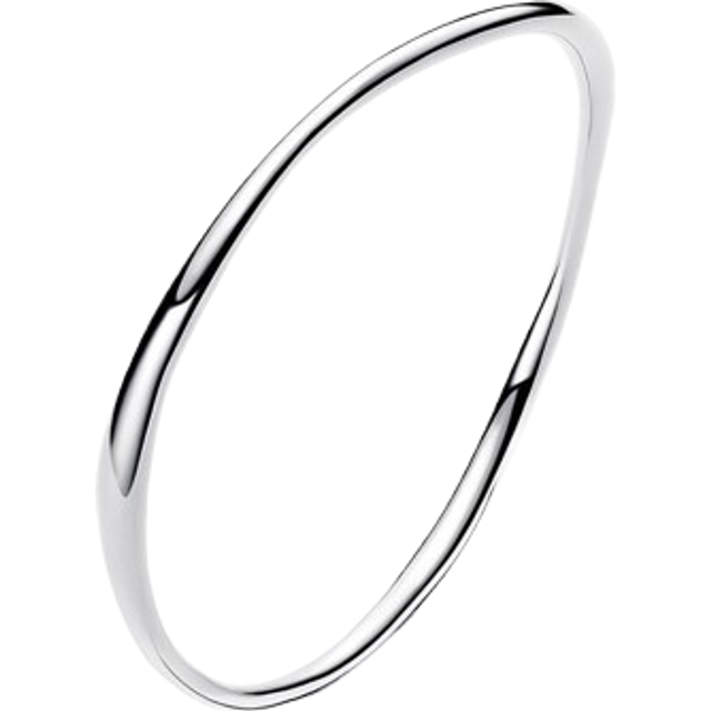 Pandora Silver Organically Shaped Bangle - 17cm