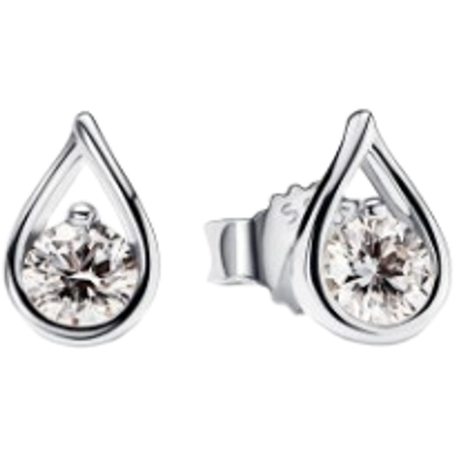 Pandora Infinite Sterling Silver Lab-grown Diamond Earrings - Sterling silver / Lab-grown diamond - Clear - one size