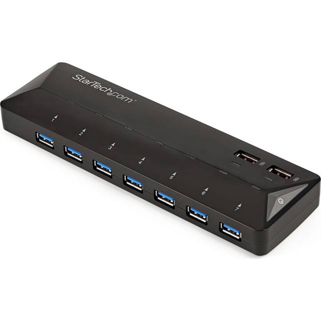StarTech.com 7-Port USB 3.0 Hub plus Dedicated Charging Ports - 2 x 2.4A Ports~7-Port USB 3.0 Hub (5Gbps) plus Dedicated Charging Ports - 2 x 2.4A Ports