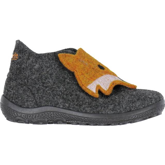 Superfit Baby Jungen HAPPY Hausschuhe, GRAU/ORANGE 4700