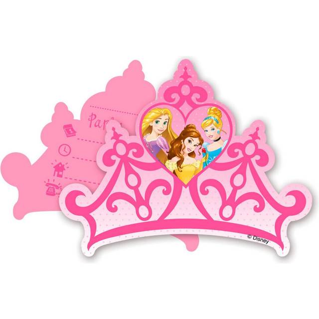 Disney Princess Crown Invitations (Pack of 6)