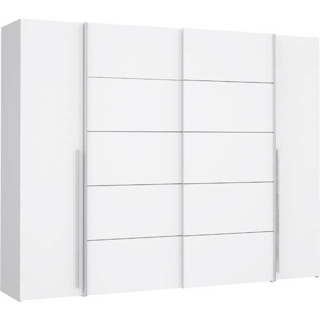 Debarr 4 Door Sliding Wardrobe - White (210cm H X 270.3cm W)