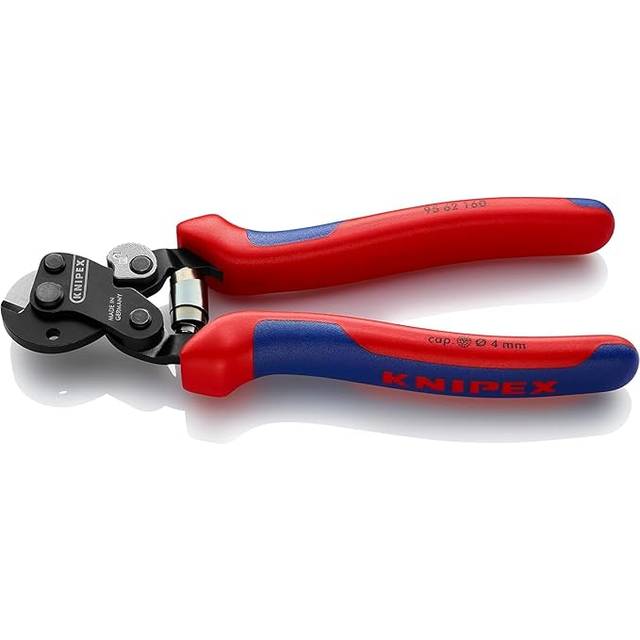 Knipex Vajersax även för högfasta vajrar brunerat, Med flerkomponentsöverdrag 160 mm 95 62 160