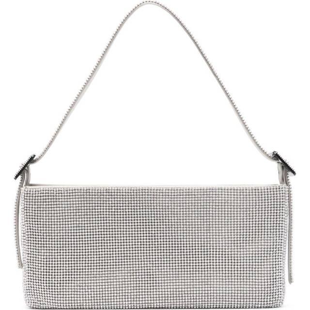 Benedetta Bruzziches - Your Best Friend shoulder bag - women - Organic Silk/Aluminium/Mesh/Rhinestone - One Size - Silver