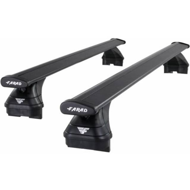 Roof Bars for Jeep Compass 2018 - 2025 (Closed Roof Rails with Fixed Points) | Farad Pro Wing Black Aluminium Car Roof Rack