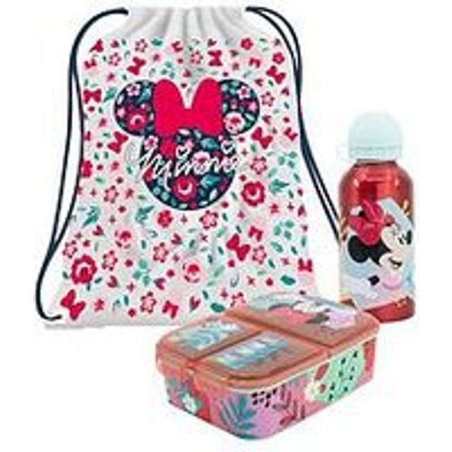 Minnie Mouse Lunch Set With Drawstring Bag - Pink - One Size