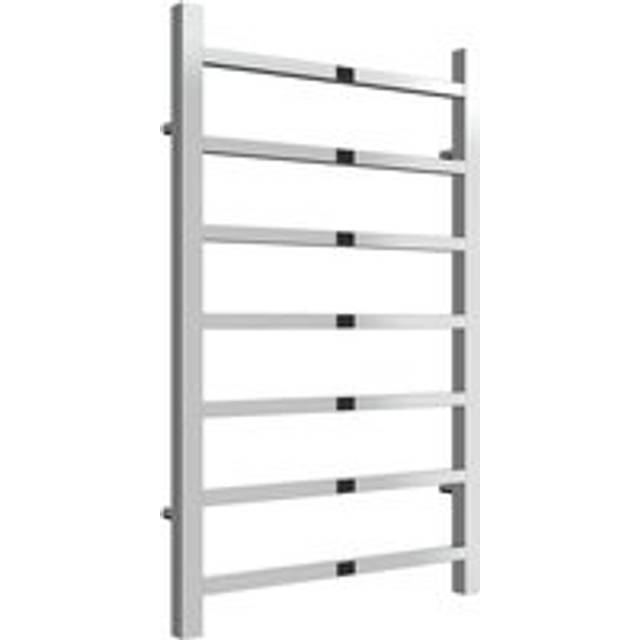 Reina - Serena Square Tube Heated Towel Rail 800mm h x 500mm w Chrome
