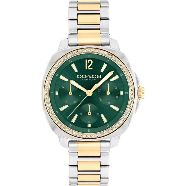 Coach Women's Kitt Crystal Bezel Bracelet Strap Watch, Gold/Silver