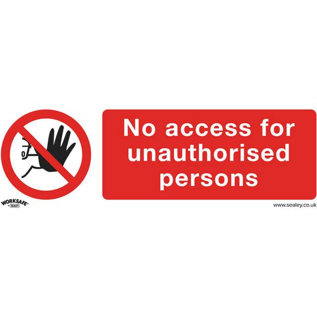 10x NO ACCESS Health & Safety Sign - Rigid Plastic 300 x 100mm Warning Plate