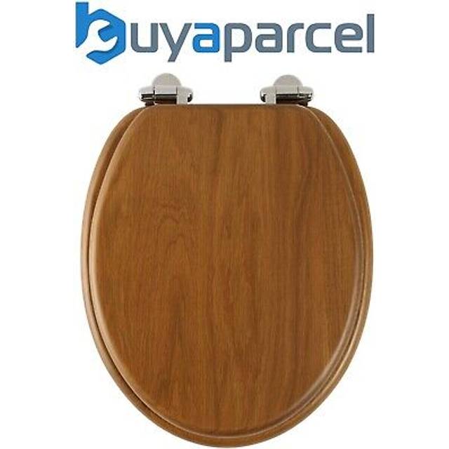 Roper Rhodes - Honey Oak Wooden Soft Close Toilet Seat Top Fix Quick Release