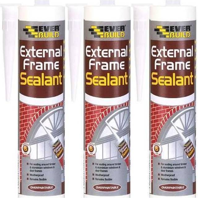 Everbuild Weather and Waterproof Acrylic Sealant, White, 290 ml