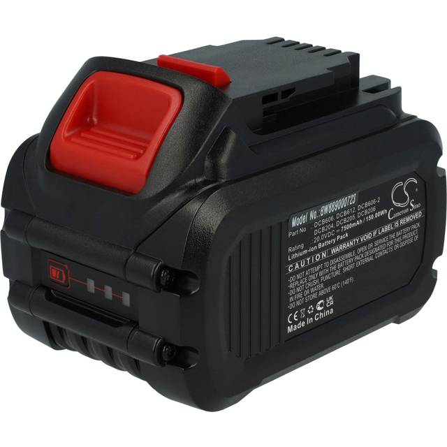 Vhbw - Battery compatible with Dewalt DCS310, DCR027-BD, DCR027-QW, DCS310B, DCS310D2-QW, DCS310N Power Tools (7500 mAh, Li-ion, 20 v)