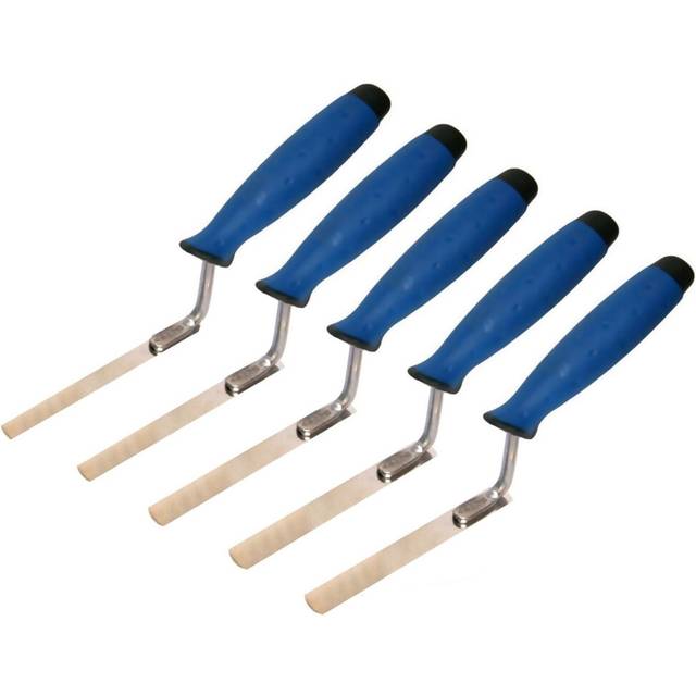 (6, 8, 10, 12, 14 mm) Tuck Pointer Trowel, Stainless Steel Finger Pointing Trowel - Toolty, Hand Tool - with Rubber Handle - Bricklayer, DIY