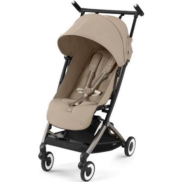 Cybex Libelle lätt resebarnvagn med ultrakompakt handbagage, smidig upphängning och en hand justerbar vilstol, resesystem redo, mandelbeige