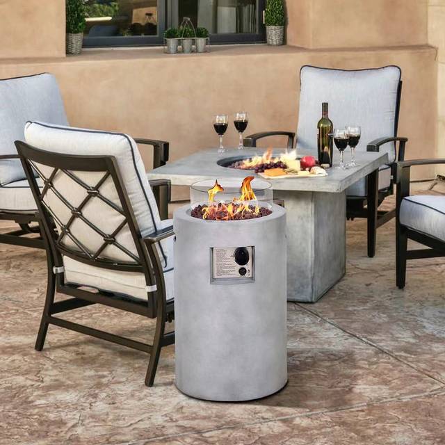 Aibileen Propane Patio Heater - Grey;Grey (63.5cm H X 40.6cm W X 40.6cm D)
