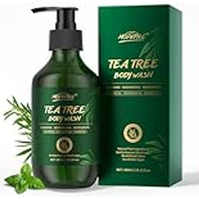Tea Tree Body Wash, Tea Tree Shower Gel with Peppermint Oil and Coconut Oil, Improve Skin Fungus, Skin Itchy, Jock Itch, Athletes Foot, Eczema & Body