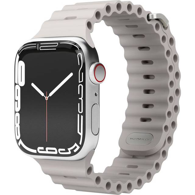 Vonmählen Apple Watch (42/44/SE/45/46/49mm) Wave Band 2 Återvunnet Silikon Rem - Grå