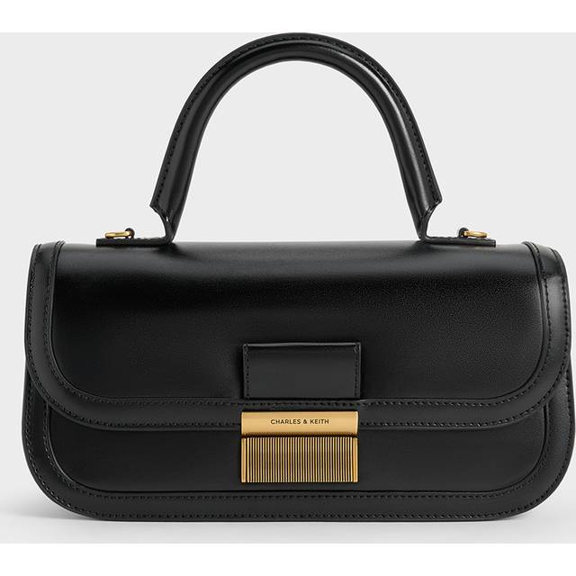 Charles & Keith - Charlot Elongated Top Handle Bag - Black - M