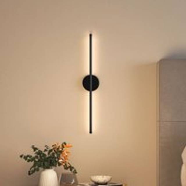 60CM Hardwired Minimalist Linear led Wall Sconce for Living Room Bedroom, Warm Light