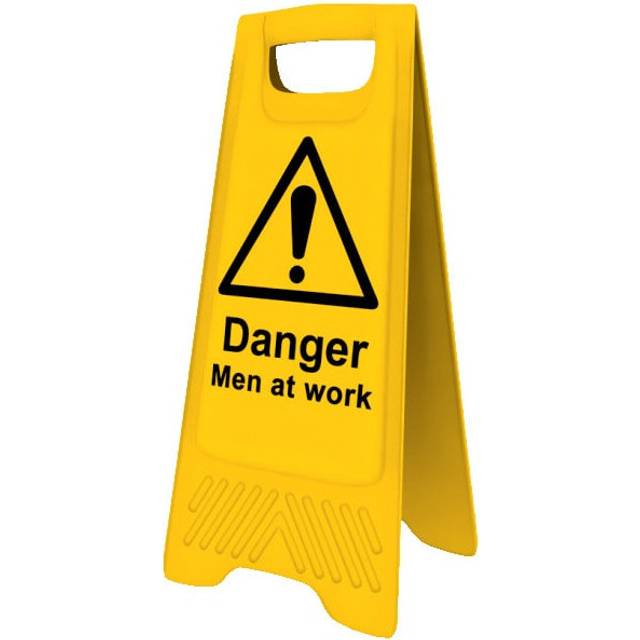 Sitesafe Men AT Work A-frame Danger Sign - 300 x 620mm