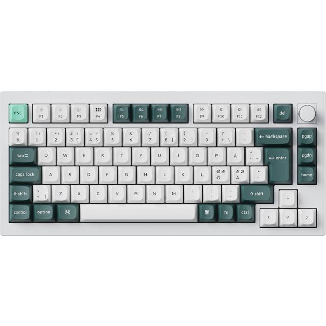 Keychron Q1 HE ISO RGB Hotswap Tangentbord [Nebula] - Vit
