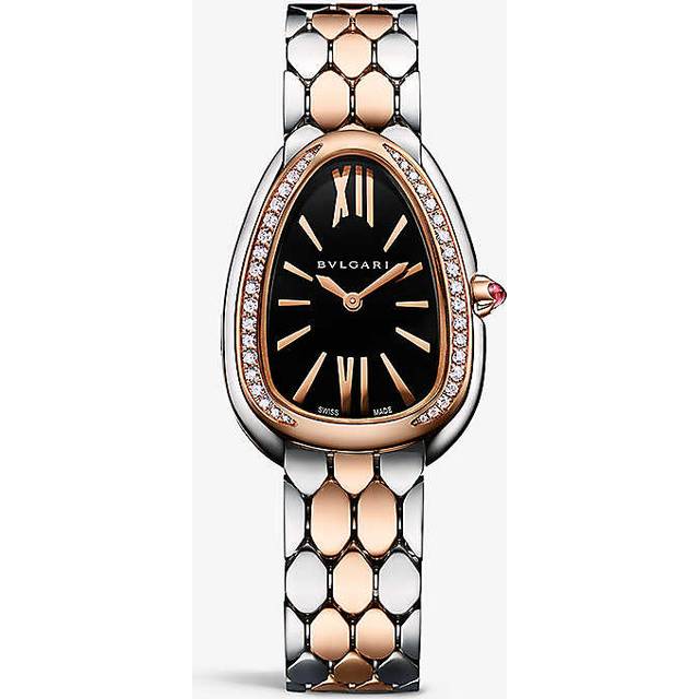 Bvlgari Serpenti Seduttori 18ct Rose-Gold, Stainless-Steel and Diamond Quartz Watch