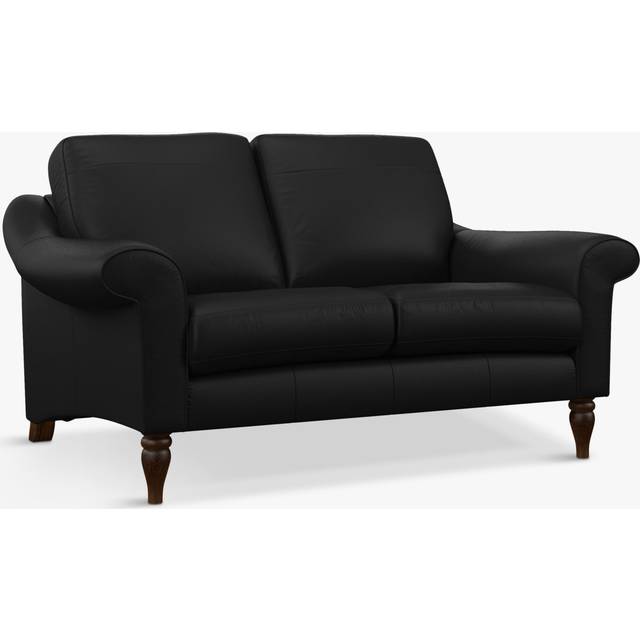 John Lewis Camber Small 2 Seater Leather Sofa, Dark Leg