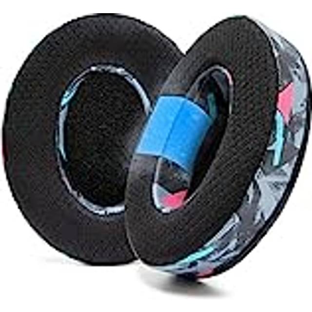 WC FreeZe Cooling Gel Ersättnings-öronkuddar för ATH M50X - Kompatibel med ATH M40X / M50XBT / Hyper X Cloud 1 & 2 / SteelSeries Arctis 3/5 / 7 / 9X & Pro/Stealth 600 och mer (90-talssvart)