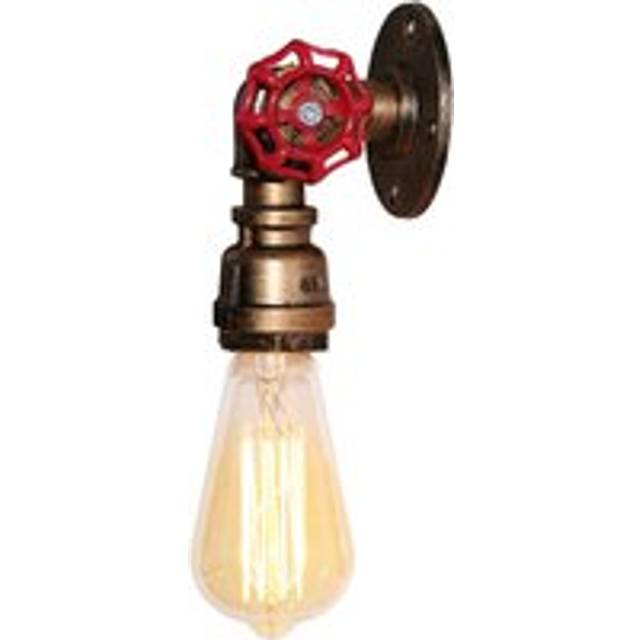 Norcks - Creative Water Pipe Wall Light Iron Metal Wall Sconce Antique Classic Wall Lamp Rust For Office Cafe Decorative