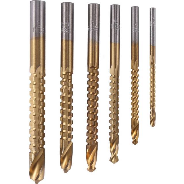 6 pcs HSS Milling Drills Set Wood Drill Bits Drill Set for Wood Metal K075